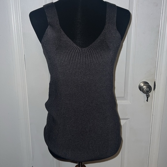 Charcoal sweater tank Knit Pullover tank grey large top
Casual vneck dressy - Picture 8 of 9